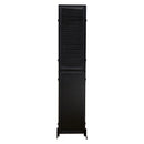 3 Panel Room Divider 6Ft Wood Folding Privacy Screen Black Room Separator Free Standing Wall Dividers (Black)