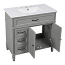 Bathroom Vanity With Sink, Freestanding Cabinet & Drawers by HouseOfZazla