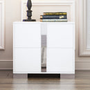 Elegant Nightstand with Metal Foot