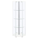 Tenley - 4 Shelf Curio Cabinet With Hexagonal Design