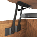 Rectangle Lift Top Coffee Table With Hidden Storage And Lower Shelf - Brown by HouseOfZazla