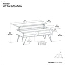 Hunter - Handcrafted Lift Top Coffee Table