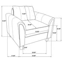 Dixon - Upholstered Rolled Arm Accent Chair - Gray