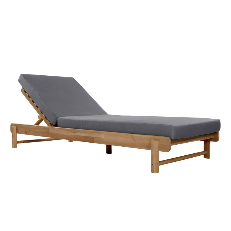 Light Teak Acacia Wood Chaise Lounge Set, photo 9 of 10