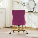 Office Chair Modern Velvet Upholstered Tufted Button (Purple)