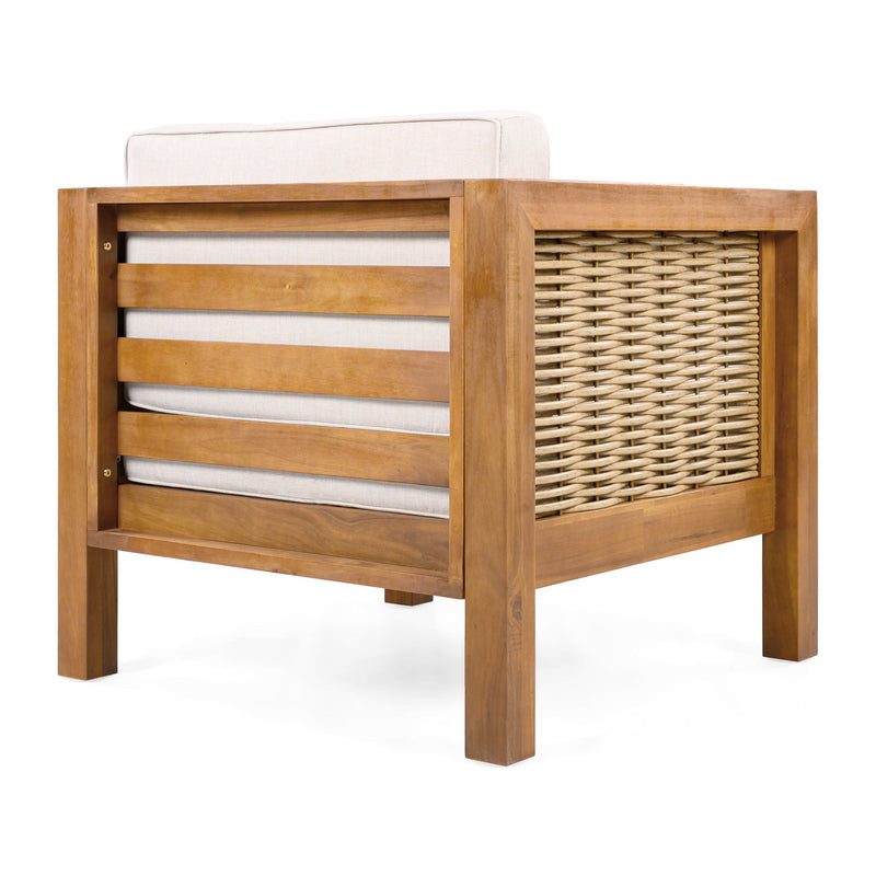 Outdoor Club Chair With Wicker Armrest, photo 14 of 17