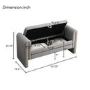 Modern Teddy Upholstered Large Bed End Bench With Arms And Storage by Unique Piece Furniture