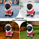 Christmas Pug Statue - Holiday Dog Figurine