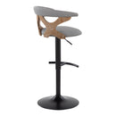 Gardenia - Contemporary Adjustable Barstool & Swivel With Rounded T Footrest (Set of 2) by HouseOfZazla
