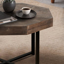 Wood Octagonal Vintage Patchwork Coffee Table by HouseOfZazla