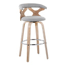 Gardenia - Contemporary Fixed Height Barstool With Swivel With Round Footrest (Set of 2) by HouseOfZazla