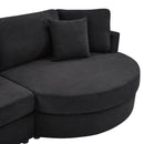 Modern 3 Seater Upholstered Sofa With Curved Design by HouseOfZazla