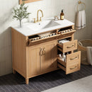 Bathroom Vanity With Sink, Soft Close Doors & Drawers - Wood by HouseOfZazla