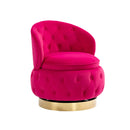 360 Degree Swivel Cuddle Barrel Accent Storage Chairs, Round Armchairs with Wide Upholstered, Fluffy Velvet Fabric Chair for Living Room, Bedroom, Office, Waiting Rooms