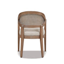 Americana - Mid-Century Modern Cane Back Dining Chair Textured Weave - Taupe Beige by HouseOfZazla