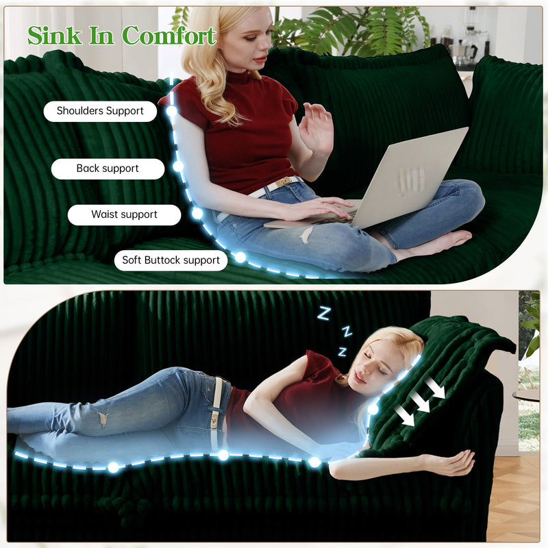 Slipcovered U Shape Sectional Sofa, photo 9 of 10