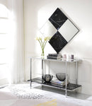 Angwin - Mirrored Faux Marble Console Table - Multi by HouseOfZazla