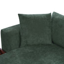Modern L Shaped Sectional Sofa With Upholstery And Wooden Storage by HouseOfZazla