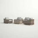 Stylish Sofa Seating Group With Cushions Perfect For Outdoor Gatherings by HouseOfZazla
