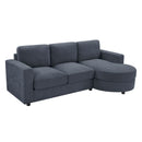 Modern L-Shaped Sectional Sofa With Curved Chaise, USB Ports, And Side Storage Pockets by Unique Piece Furniture