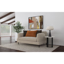 Repley - Upholstered Sculpted Track Arm Loveseat - Beige by HouseOfZazla