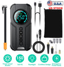 Car Tire Inflator Pump Portable Car Air Compressor Wireless Electric Air Pump 150 PSI with LED Light