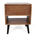Asther - Bedside Table - Natural Wood / Brown by HouseOfZazla