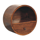 Floating Circle Bedside Table - Chestnut by Unique Piece Furniture