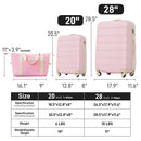 Hardshell Luggage Sets 2 Pieces + Bag Spinner Suitcase With Tsa Lock Lightweight 20" / 28" by HouseOfZazla