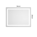 36" x 28" LED Bathroom Mirror with Front and Backlight