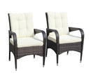 2-Piece Liberatore Dining Chairs with Beige Cushions by HouseOfZazla