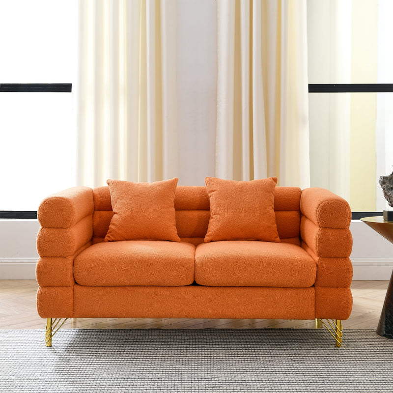 3-seater + 2-seater Combination sofa.ORANGE teddy