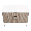 Dumbo - Fluted Dresser - Gray / White by HouseOfZazla