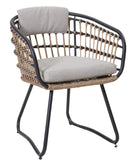 Outdoor Wicker Dining Chairs Set of 2 with Cushions by HouseOfZazla