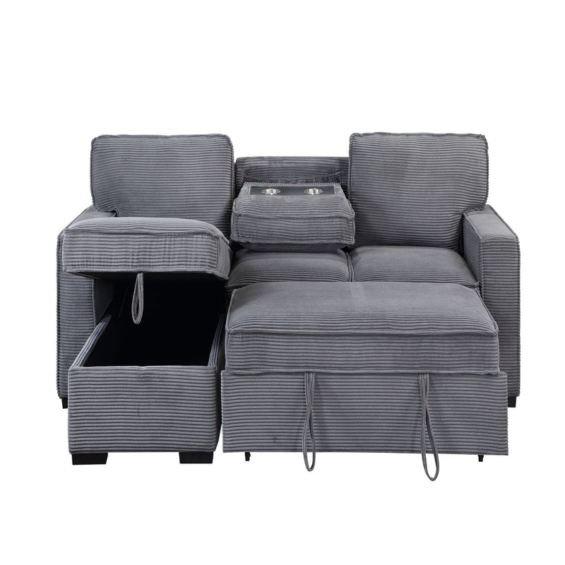 Territory - Pull Out Sofa Bed With Design - Dark Gray, photo 11 of 12