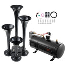 Train Horns Kit, 4 Trumpet Air Horn Kit, 150dB for Pickup Trucks by HouseOfZazla