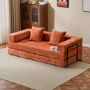 Convertible Floor Sofa Bed With Pillow Back Support Armrest by HouseOfZazla