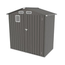 6X3.5FT Compact Metal Outdoor Storage Shed with Peaked Roof and Lockable Door, Gray, by Montret
