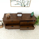 Lola - Dresser With 6 Drawers - Dark Brown by HouseOfZazla