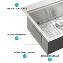 Drop In Kitchen Sink With Workstation, 16 Gauge - Brushed Nickel by HouseOfZazla