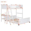 Full Over Full Bunk Bed With Desk