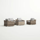 Stylish Sofa Seating Group With Cushions Perfect For Outdoor Gatherings by HouseOfZazla