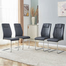 Modern Dining Chairs With Padded Seat, Metal Legs by HouseOfZazla