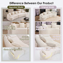 Curved Boneless Sofa, Compression Modular 110'' Sectional