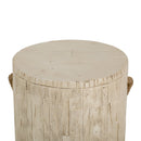 Outdoor Wood Grain Rustic MGO Side Table with Realistic Wood Vibe
