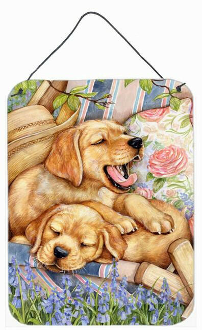 Yellow Labrador Deck Pups Wall or Door Hanging Prints CDCO0194DS1216