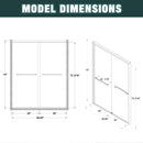 56-60"x74" Aluminum Frame Double Sliding Shower Door by HouseOfZazla