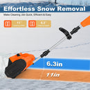 500W 21V Cordless Snow Shovel | 11" Foldable Snow Thrower with Accessories