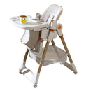 Adjustable Baby High Chair 0-6 Years, Portable Infant Feeding Seat With Safety Belt, Silent Lockable Wheels by HouseOfZazla