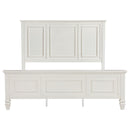 Sandy Beach 63-inch California King Panel Bed Cream White